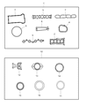 Diagram for Chrysler Intake Manifold Gasket - 4884550AB