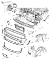 Diagram for 2009 Dodge Challenger Air Deflector - 68043390AA