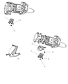 Diagram for 2004 Dodge Dakota Transmission Mount - 52021839AA