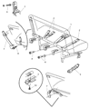 Diagram for 2002 Dodge Ram Wagon Seat Belt - 5DW47XT5AC