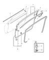 Diagram for 2005 Chrysler Sebring Door Seal - MR641397