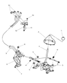 Diagram for 2006 Chrysler PT Cruiser Automatic Transmission Shifter - 4668427AD