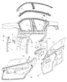 Diagram for 1997 Dodge Neon Weather Strip - 4615563