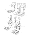 Diagram for 2014 Jeep Cherokee Seat Cushion - 68193954AA