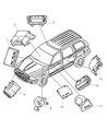 Diagram for 2002 Dodge Durango Air Bag Control Module - 56043099AC