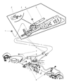 Diagram for 2007 Jeep Liberty Parking Brake Cable - 52128511AF