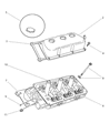 Diagram for 1998 Dodge Intrepid Cylinder Head Gasket - 4792128AB