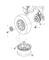 Diagram for 2009 Dodge Ram 1500 Wheel Cover - 52106536AC