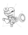 Diagram for 2000 Dodge Neon Brake Master Cylinder Reservoir - 5015150AA