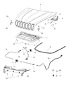 Diagram for 2017 Jeep Cherokee Hood Hinge - 68103057AA