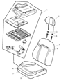 Diagram for 2007 Jeep Liberty Seat Cover - 1BC861D5AA