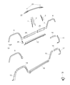 Diagram for 2014 Jeep Cherokee Door Moldings - 1YW34RXFAA