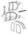 Diagram for 2008 Dodge Ram 2500 Door Seal - 55277294AA