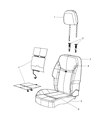 Diagram for 2011 Chrysler 200 Seat Cover - 1WU28DX9AA