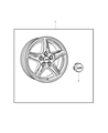 Diagram for 2007 Jeep Liberty Wheel Cover - 5083064AA