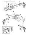 Diagram for 2005 Chrysler Sebring Car Key - MR587981