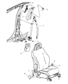 Diagram for 2008 Jeep Compass Seat Belt - YV931KAAB