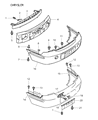 Diagram for 2002 Chrysler Sebring Bumper - MR516342