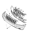 Diagram for 2004 Jeep Grand Cherokee Grille - XC052ELAD