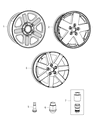 Diagram for 2012 Jeep Wrangler Spare Wheel - 1BZ81DD5AE