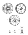 Diagram for 2010 Jeep Wrangler Spare Wheel - 1BZ81DD5AE