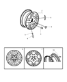 Diagram for 2006 Dodge Grand Caravan Wheel Cover - WG23PAKAA