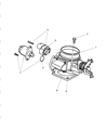 Diagram for 2002 Jeep Wrangler Throttle Body - 53013290AA