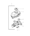 Diagram for 2003 Jeep Wrangler Brake Master Cylinder - 4798157