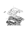 Diagram for Chrysler Sebring Engine Cover - 4891750AE