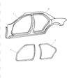 Diagram for 1994 Dodge Intrepid Door Seal - 4756653