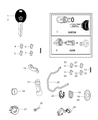 Diagram for 2007 Chrysler Pacifica Car Key - 5183919AA