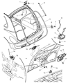 Diagram for Chrysler PT Cruiser Door Hinge - 4724745AD