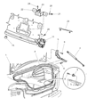 Diagram for Chrysler Trunk Lid Lift Support - G0004527AB