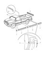 Diagram for Dodge Ram 3500 Door Moldings - 55274895