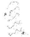 Diagram for Ram Transmission Oil Cooler Hose - 52014804AB