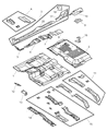 Diagram for Dodge Dakota Exhaust Heat Shield - 55364165AA