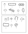 Diagram for Chrysler Water Pump Gasket - 4648963AB