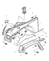 Diagram for 2005 Jeep Wrangler Fender - 5003951AG