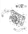 Diagram for 2004 Dodge Viper Cooling Fan Assembly - 5290099AB