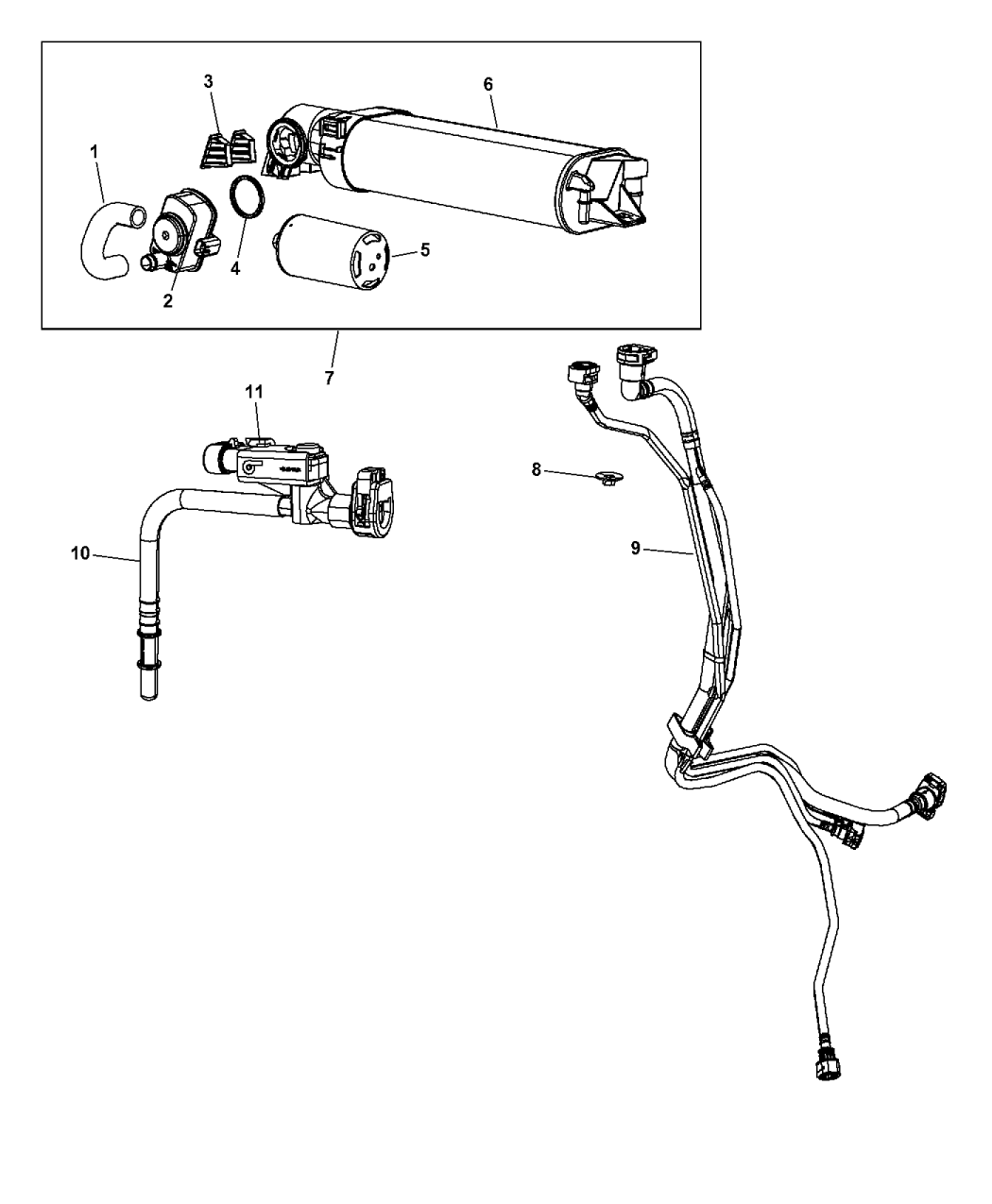 2012 Dodge Challenger Vapor Canister & Leak Detection Pump