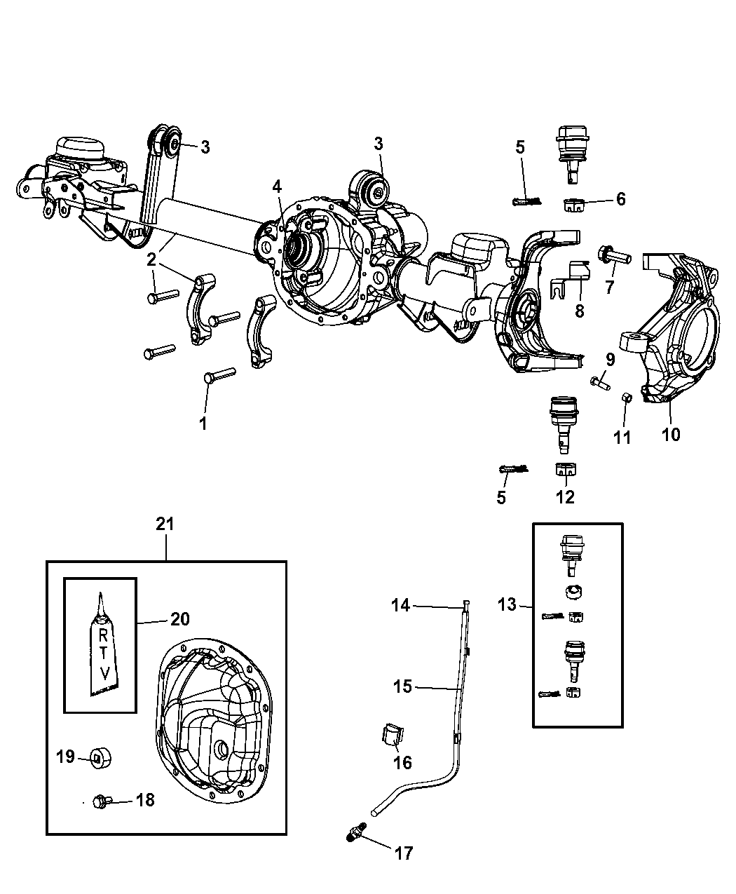 68004069AB Genuine Jeep HOUSINGAXLE