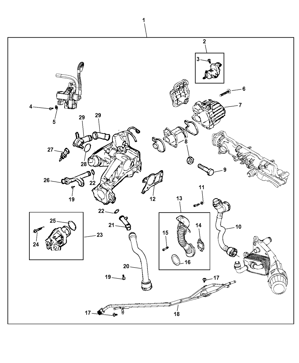 2014 Jeep Cherokee EGR Valve Mopar Parts Giant