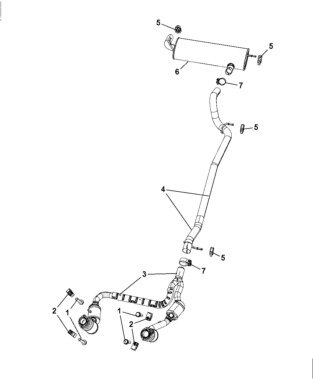 2007 Jeep Wrangler Exhaust System - Mopar Parts Giant