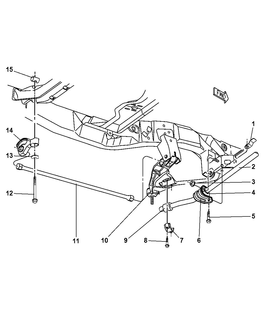 1998 Dodge Durango Stabilizer Bar & Torsion Bar Front
