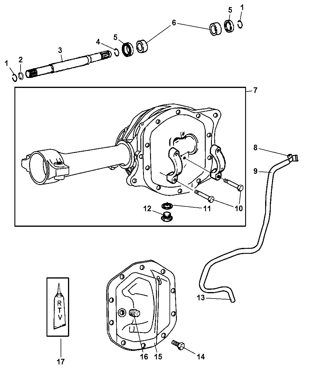 2006 Jeep Liberty Front Axle Housing Mopar Parts Giant