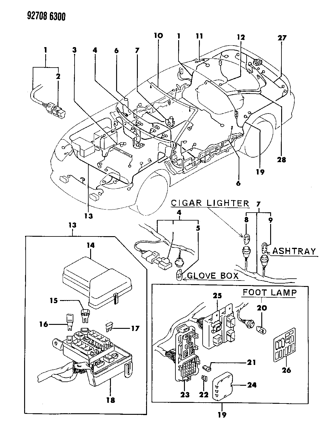 1992 Dodge Stealth Wiring Harness - Mopar Parts Giant