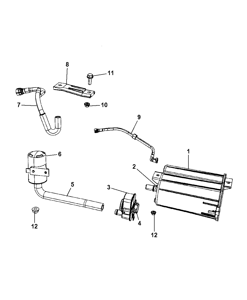 2009 Jeep Patriot Vapor Canister & Leak Detection Pump