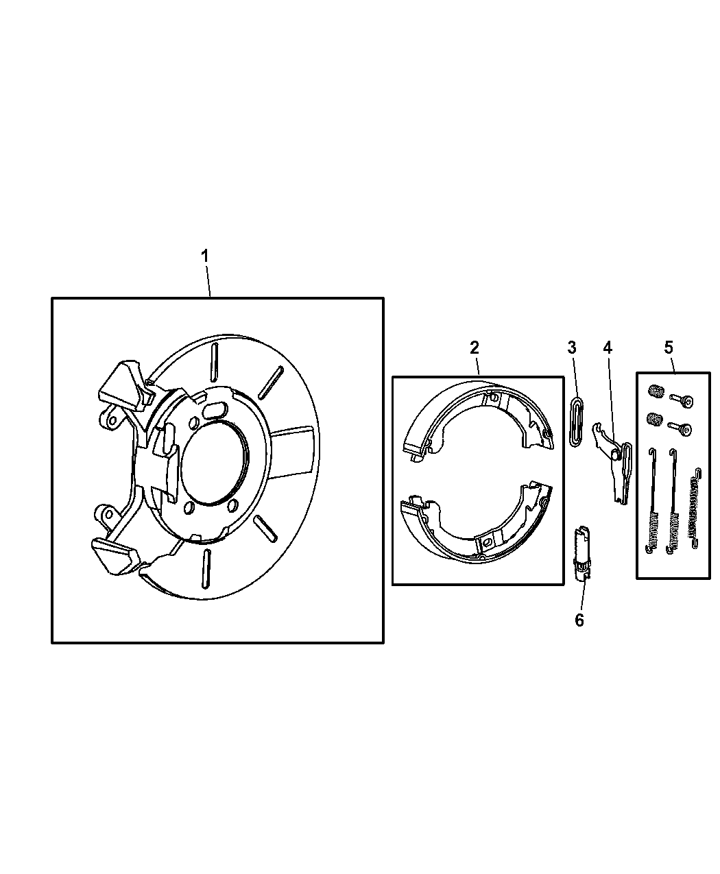 2005 Chrysler Town & Country Rear Disc Parking Brake Assembly