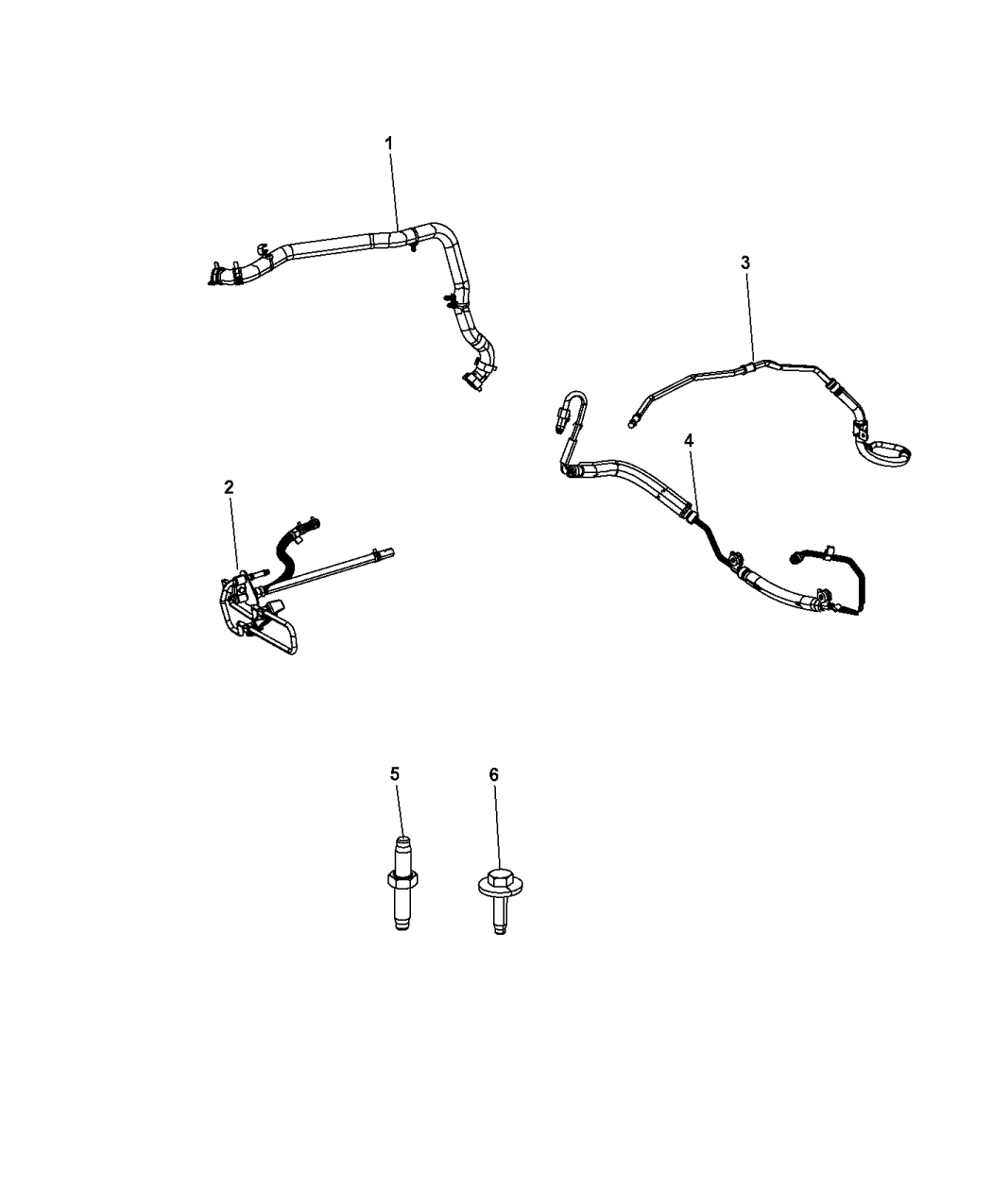 2017 Dodge Grand Caravan Power Steering Hoses - Mopar Parts Giant