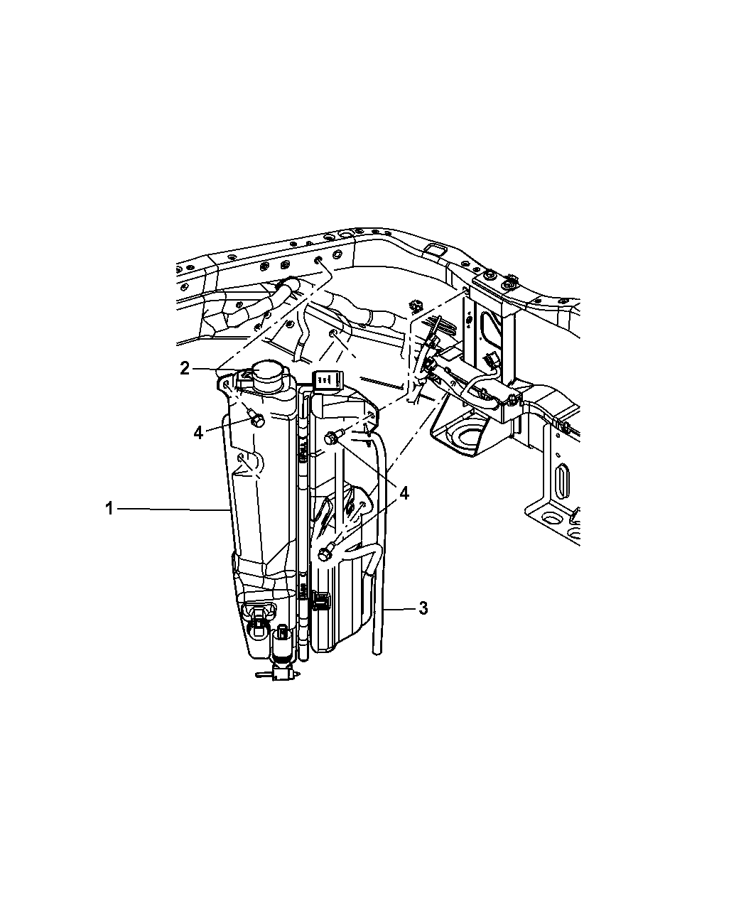2008 Chrysler Aspen Coolant Recovery Bottle